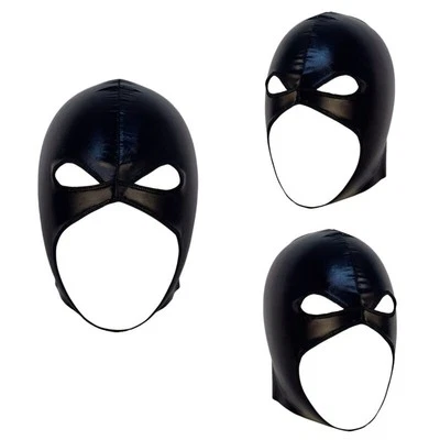 1Pcs Unisex Sexy Funny Patent Leather Mask Headgear for Themed Party Cosplay - Image 1 of 3