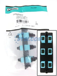 Panel adaptador de fibra Panduit FAP6WAQSCZ-6 SC simplex OM3/OM4 mm 50um ~STSI - Imagen 1 de 4