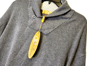 Bianco Brioni Pullover Sweater Herren 4XL Firenze Schalkragen grau LS Preppy NEU - Bild 1 von 7