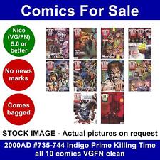 2000AD #735-744 Indigo Prime Killing Time all 10 comics VGFN clean