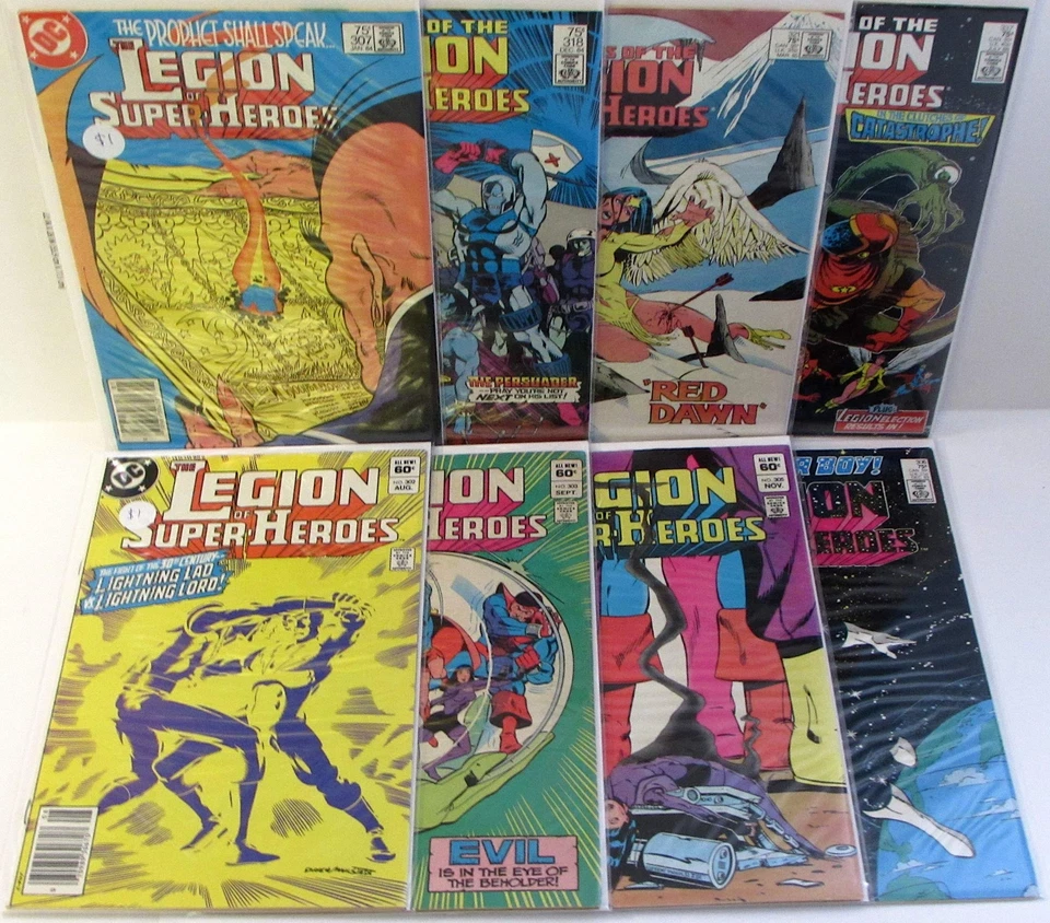 Legion Super Heroes Lot 8 #307, 318, 321, 337, 302, 303, 305, 306 DC 1984 Comics - Image 1 of 1