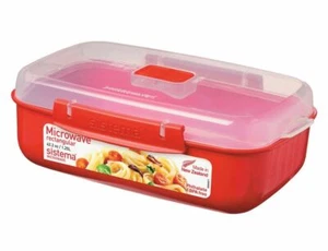 Sistema 1.25L Rectangle Microwave Container Tiffin Lunch Box Food Storage - Picture 1 of 3