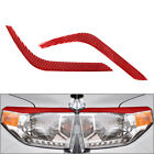 Carbon Fiber Red Headlight Eyelids Eyebrow Cover Trim For Toyota Tundra 2014-21