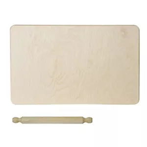 Asse Per Impastare Spianatoia In Legno Con Mattarello Pasta Fresca Pizza 58x36cm - Foto 1 di 2