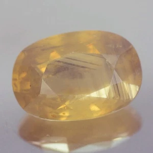 12.58CT CERTIFIED AA UNHEATED UNTREATED OVAL YELLOW SAPPHIRE NATURAL - Picture 1 of 5