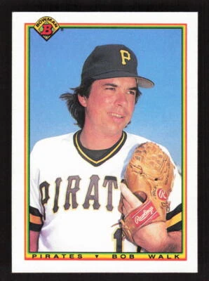 1990 Bowman  #163 Bob Walk  Pittsburgh Pirates - Image 1 of 2