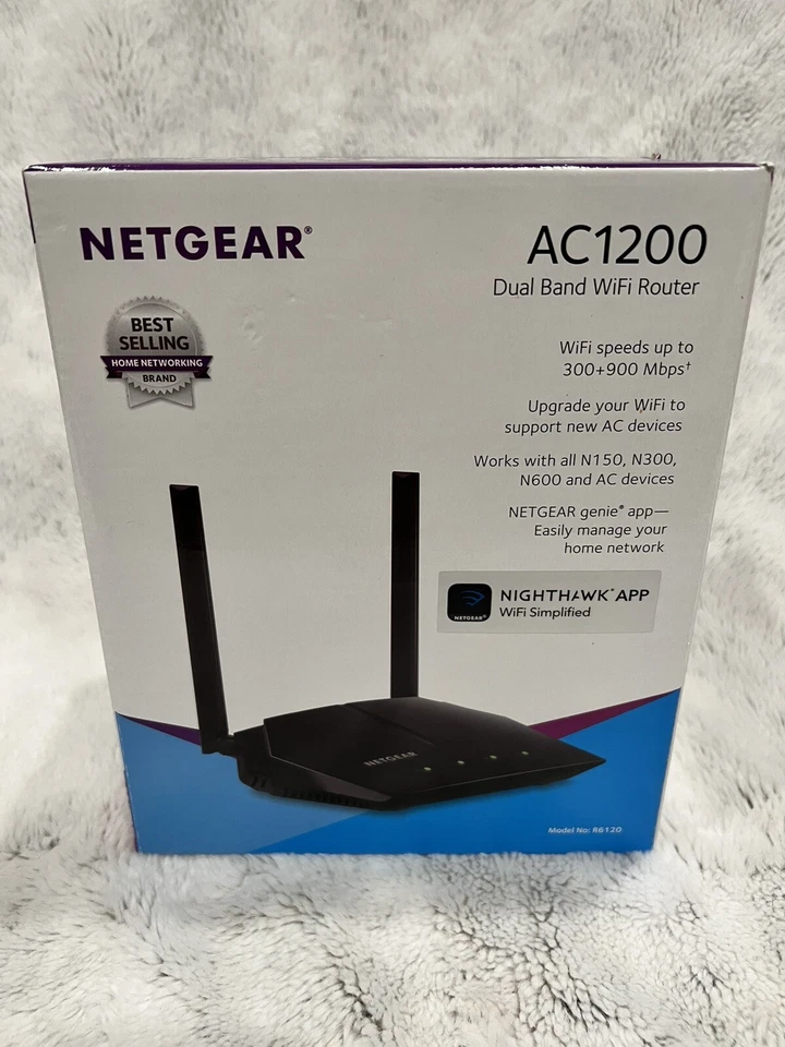 NETGEAR Ac1200 Dual Band WiFi Router Model R6120 NO INSTRUCTION MANUAL - Image 1 of 1