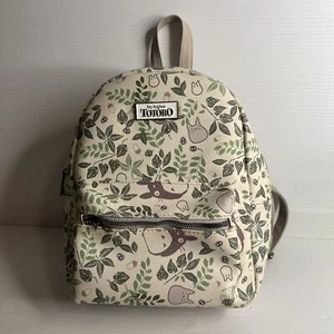 Studio Ghibli MY NEIGHBOR TOTORO Backpack Bioworld Leaf Acorn Bag Cream READ - Picture 1 of 19
