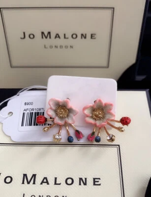 Brincos Les Nereides flor de cerejeira e joaninhas - Imagem 1 de 4