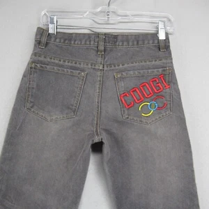 Jeans COOGI Ragazzo 12 Neri Dritti Retro Y2K Ricamati Ish Australia Distress - Foto 1 di 15
