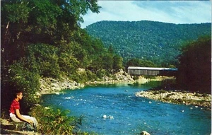 Vermonth Covered Bridges Postcard By Les Smith C7243 Unposted - Picture 1 of 2