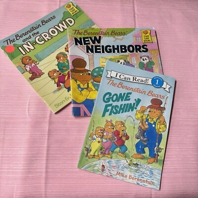 The Berenstain Bears Gone Fishing, New Neighbors, In Crowd Books *lot Of 3*  - Image 1 of 2