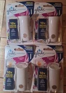 4x Glade touch & fresh Relaxing Zen Starterpackung Minispray one touch 4 Stück - Bild 1 von 3