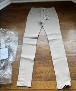 Womens Skinny Pants Stretch Chino Work School Uniform Cotton Stretch Sz S NEW - Picture 1 of 3