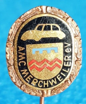 alte Ehrennadel Anstecknadel Abzeichen Auto Motorradclub Merchweiler Saarland - Bild 1 von 3