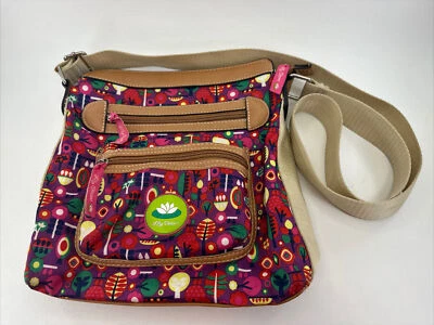 Lily Bloom Shoulder Bag Purse Handbag Pink Crossbody Large Logo Bright Floral - Image 1 of 4