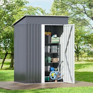 5' x 3' Outdoor Metal Storage Shed w/Lockable Door for Backyard Garden Patio - Picture 1 of 13