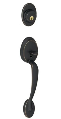 Ручка Schlage Plymouth - внешняя и внутренняя фурнитура - состаренная бронза - для правшей - Изображение 1 из 4