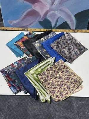 Lot of 11 Men's Pocket Squares Suit Blazer Variety For All Occasions - Image 1 of 4
