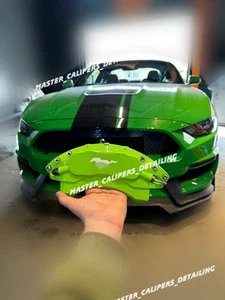 New model Lime green color Custom metal made caliper covers for Ford Mustang - Picture 1 of 9