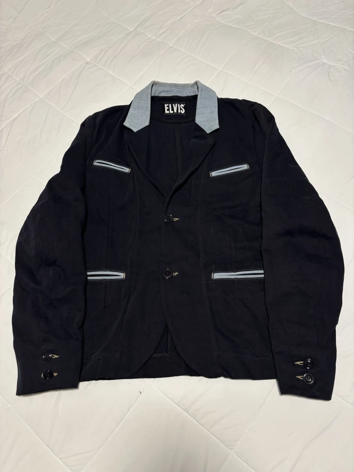 2025 Abrigo Deportivo Elvis Salesman Talla M Informal Blazer Sucio Martini Traje Chaqueta Foto 1 de 4