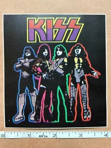 Kiss Retro Neon Sticker Aufkleber 4x4,5 Vintage 90er Classic Rock Guns Rosen Gen - Bild 1 von 1