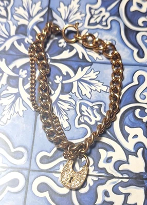 MICHAEL KORS Heritage Padlock Chain Bracelet MKJ5966040 Crystals  - Image 1 of 4