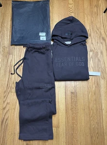 NUEVO Conjunto Essentials Fear Of God Sudadera con Capucha y Pantalones de Sudadera, Ciruela, Talla XL, Auténtico - Imagen 1 de 10