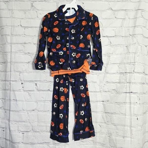 NEW Bunz Kidz Boys Size 4 Sports 3pc Pajama Set Blue FR - Picture 1 of 8