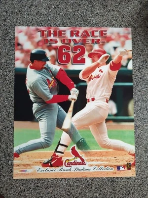 The Race Is Over 62 Mark McGwire exclusivo Busch Stadium St Louis Cardinals 1998 Foto 1 de 3