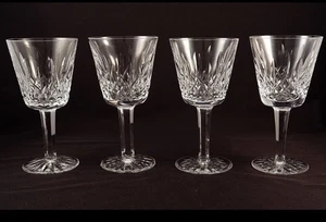 Set of 4 Waterford Crystal Lismore Claret Wine Glasses 5 7/8 " Goblets Ireland - Picture 1 of 10