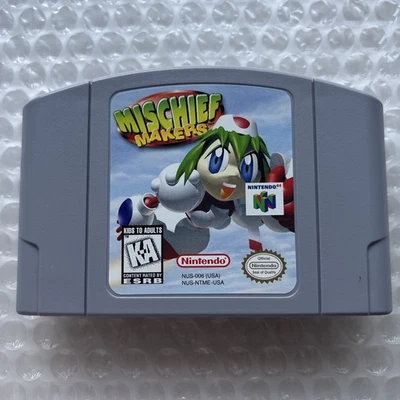 Mischief Makers Auténtico N64 Nintendo 64 Limpio Probado Super Divertido Juego Retro Foto 1 de 4