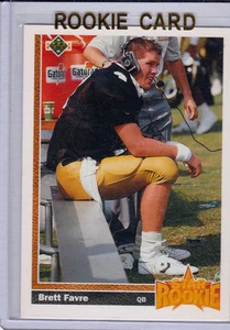 BRETT FAVRE ROOKIE CARD 1991 Upper Deck STAR RC FOOTBALL Farve Green Bay Packers - Picture 1 of 1
