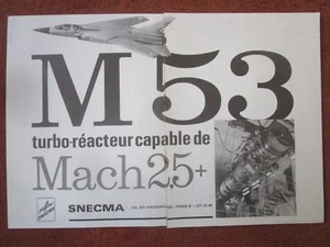 12/1970 PUB SNECMA TURBO REACTEUR M53 ENGINE DASSAULT MIRAGE G8 FRENCH AD - Imagen 1 de 1