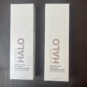 Smashbox Halo Healthy Glow Tinted Moisturizer SPF 25 Deep 1.4 oz Lot Of 2 - Picture 1 of 8
