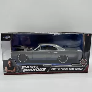 Modellino auto Fast & Furious Dom's Plymouth Road Runner Jada 1:24 pressofuso nuovo con scatola - Foto 1 di 11