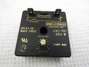 Watsco EAC-701-ADJ-W Adjustable Compressor Delay On Break Timer 0.1-8min 18-288V - Picture 1 of 4