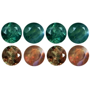 0.61 ct (4 pcs Lot) Incredible CALIBRATED SIZE(3 x 3 mm) Round Alexandrite - Picture 1 of 3