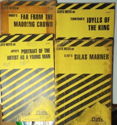 CLIFF'S NOTES Lot of 4 Paperbacks Lower Grade, Tape, Writing, Stanning! - Image 1 of 2