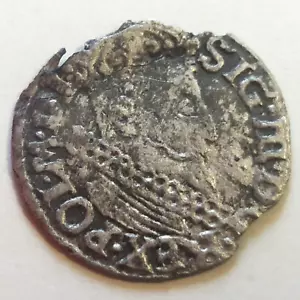1622 Trojak Segismundo III Vasa Plata 3 Groschen Gross Polonia Cracovia - Imagen 1 de 4