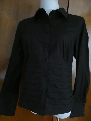 Kenar Women's Black Cotton Detailed Tunic Top Blouse Size 14 (fits size 12) - Image 1 of 4