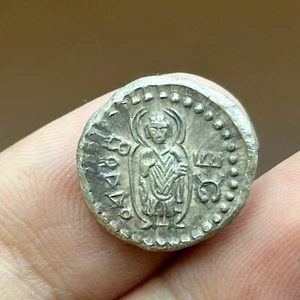 Maravillosa moneda de plata antigua del Imperio Kushan BODDO Buda Rey Kanishka l - Imagen 1 de 8