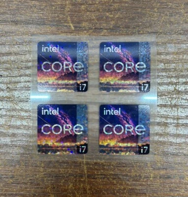 4x Intel Core i7 Desktop / Laptop Custom Sticker Label (NEW) - Image 1 of 2
