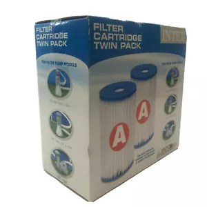 Intex Pool Filter Cartridge Twin pack A #56680T 02/03R/603/604 12R/22R 635,6,7,8 - Picture 1 of 6