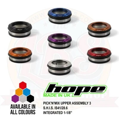 Hope Pick'n'Mix Headset Upper Assembly 3 S.H.I.S. IS41/28.6 1-1/8" Integrated  - Image 1 of 2