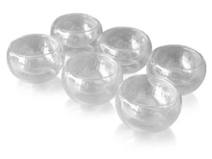 6 Stück Dip Schüssel Glas Schälchen Mini Saucen Snack Eis Dessert Schalen 6 cm - Picture 1 of 5