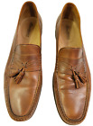 Santoni Vero Cuoio Mens Sz 13 Soft Brown Leather Tassle Loafers Shoes