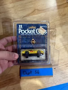 Tomica Tomy Pocket Cars Vette Racer #8 gelb rot Druckguss Metall Spielzeug Auto - Bild 1 von 6