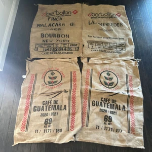 Sacchetti Sacchetti Caffè Burlap Assortiti - Lotto di Quattro Nero e Rosso - Foto 1 di 3