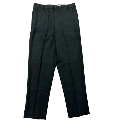 Vtg 50's Men's Blue Wool SHARKSKIN Trousers ROCKABILLY Drop Loop Dress Pants - Image 1 of 4